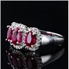 Image 1 : 2.13 ctw Ruby and 0.41 ctw Diamond 14K White Gold Ring