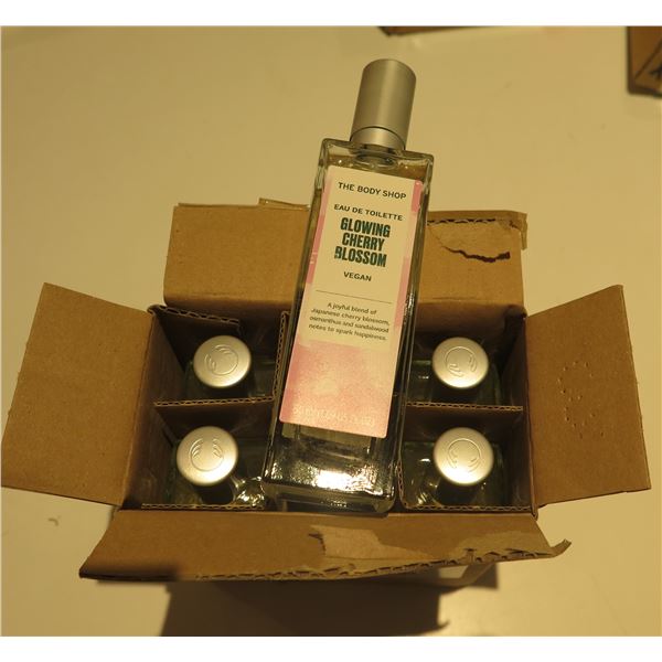 Qty 6 Bottles The Body Shop Glowing Cherry Blossom Eau de Toilette