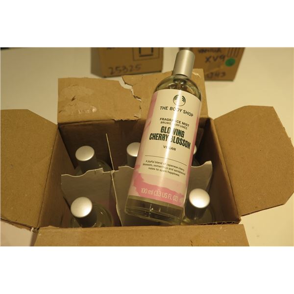 Qty 6 Bottles The Body Shop Glowing Cherry Blossom Fragrance Mist