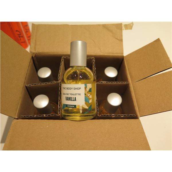 Qty 6 Bottles The Body Shop Vanilla Eau de Toilette