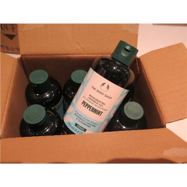 Qty 6 Bottles The Body Shop Peppermint Shower Gel