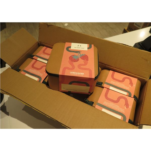 Qty 6 The Body Shop Lather & Slather Strawberry Gift Cases