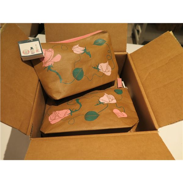 Qty 6 The Body Shop British Rose Beauty Bags