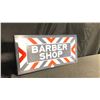 Image 2 : ORIGINAL PORCELAIN DOUBLE SIDED 24" X 12" BARBERSHOP FLANGE SIGN