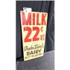 Image 1 : HISTORIC VANCOUVER/BURNABY DOUBLE SIDED 27" X 15" DRAKES DRIVE IN/VOTE SOCIAL CREDIT METAL SIGN