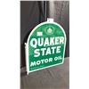 Image 1 : QUAKER STATE DOUBLE SIDED 1970'S HEAVY GAUGE WALL SIGN 27" X 29"