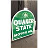 Image 2 : QUAKER STATE DOUBLE SIDED 1970'S HEAVY GAUGE WALL SIGN 27" X 29"