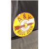 Image 1 : ORIGINAL PORCELAIN A & W ROOTBEER 12" ROUND NON-REPRODUCTION HEAVY GAUGE SIGN