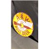 Image 2 : ORIGINAL PORCELAIN A & W ROOTBEER 12" ROUND NON-REPRODUCTION HEAVY GAUGE SIGN