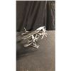 Image 1 : TRI-MOTOR CHROME 12" FREE STANDING AIRPLANE