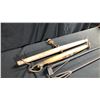 Image 2 : 40" AND 31" VINTAGE HORSE DRAWN TONGUES WITH 2 BRANDING IRONS