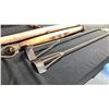 Image 3 : 40" AND 31" VINTAGE HORSE DRAWN TONGUES WITH 2 BRANDING IRONS