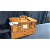 Image 1 : MACHINIST TOOL WOODEN CHEST NEAR NEW CONDITION 17" X 9" 11"