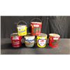Image 2 : 6 VINTAGE LARD AND SHORTENING 5 AND 3 POUND TINS (ASSORTED ENGLISH ONLY, PRE BARCODE)