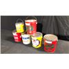 Image 3 : 6 VINTAGE LARD AND SHORTENING 5 AND 3 POUND TINS (ASSORTED ENGLISH ONLY, PRE BARCODE)