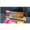 Image 3 : 4 ASSORTED GLASS GAME SIGNS WITH WOODEN HOLDER