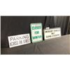 Image 1 : 3 ASSORTED METAL HIGHWAY AND PARKING SIGNS