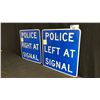 Image 2 : 2 24" X 24" POLICE DIRECTIONAL METAL SIGNS