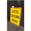 Image 2 : METAL 2' X 18" CATTLE CROSSING SIGN