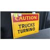 Image 1 : WOODEN HAND PAINTED VPC 32" X 24" CAUTION SIGN