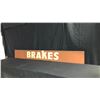 Image 1 : 4 ORIGINAL HAND PAINTED 8' X 1' SHELL WOODEN ADVERTISING SIGNS;  BRAKES ALIGNMENT, TUNE-UPS AND