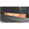 Image 2 : 4 ORIGINAL HAND PAINTED 8' X 1' SHELL WOODEN ADVERTISING SIGNS;  BRAKES ALIGNMENT, TUNE-UPS AND
