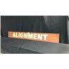 Image 3 : 4 ORIGINAL HAND PAINTED 8' X 1' SHELL WOODEN ADVERTISING SIGNS;  BRAKES ALIGNMENT, TUNE-UPS AND
