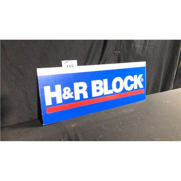 H & R BLOCK 36" X 14" DOUBLE SIDED SIGN