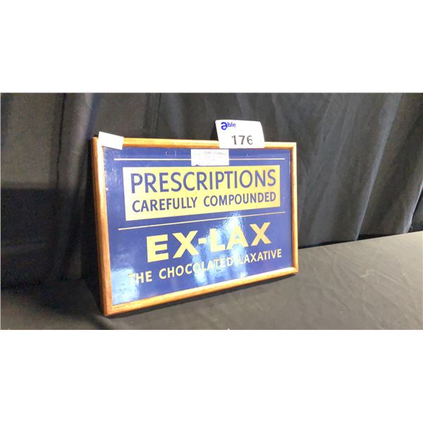 1940'S 16" X 11" EX-LAX SIGN