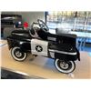 Image 1 : BLACK & WHITE NEW OLD STOCK POLICE CAR PEDAL CAR OVER 30 YEARS OLD