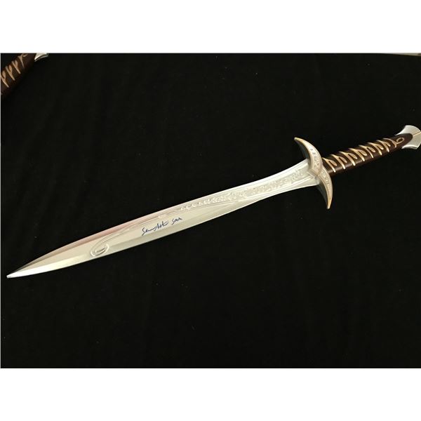 SEAN ASTIN SIGNED LORD OF THE RINGS STING SWORD INSCRIBED  SAM  (WWOC COA)