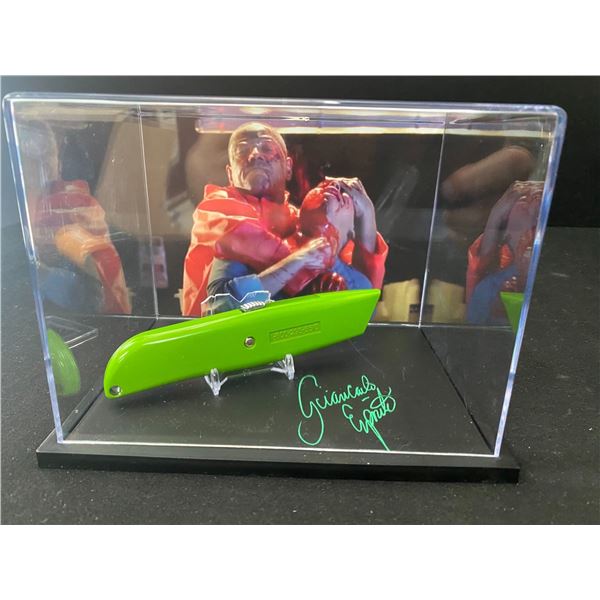GIANCARLO ESPOSITO SIGNED BREAKING BAD EXACTO KNIFE DISPLAY (WWOC COA)