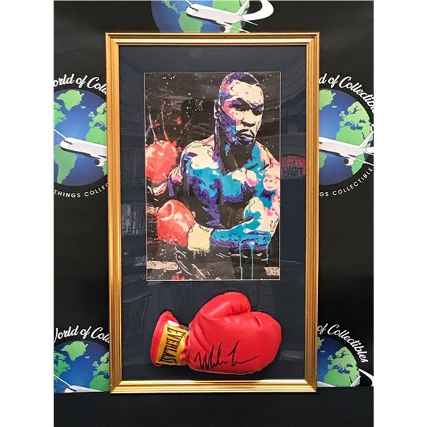 CUSTOM FRAMED MIKE TYSON EVERLAST BOXING GLOVE (JSA COA)
