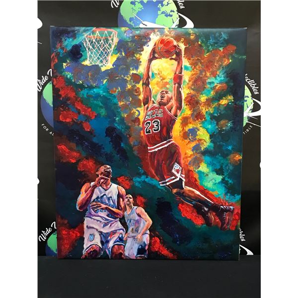 DIMITRY TURCHINSKY MICHAEL JORFAN DUNKS HAND SIGNED FROM THE GOL ART GALLERY WITH COA