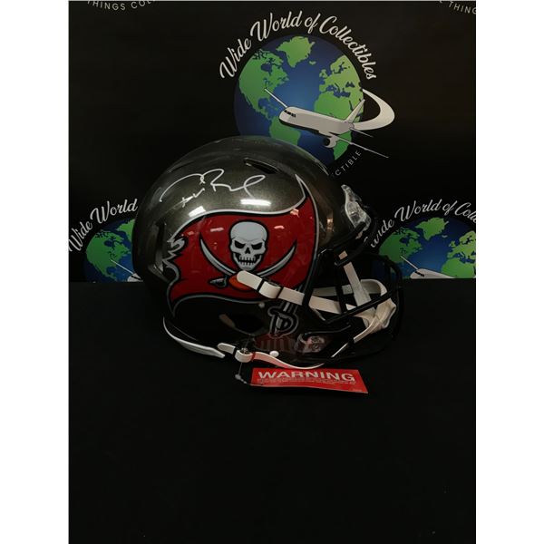 TOM BRADY SIGNED TAMPA BAY BUCS ON FIELD AUTHENTIC HELMET (FANATICS COA)