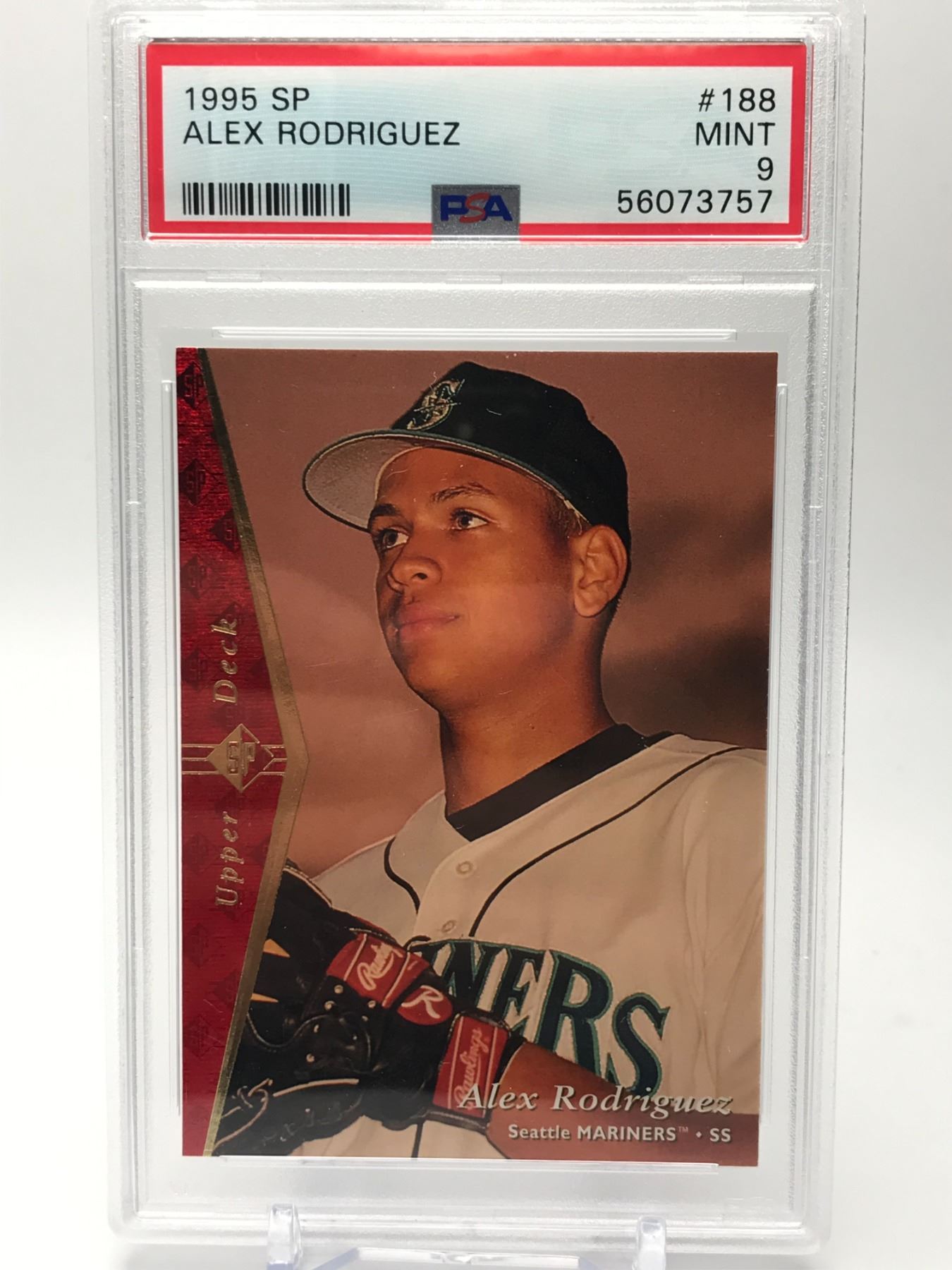 1995 UPPER DECK SP ALEX RODRIGUEZ ROOKIE CARD (PSA 9)