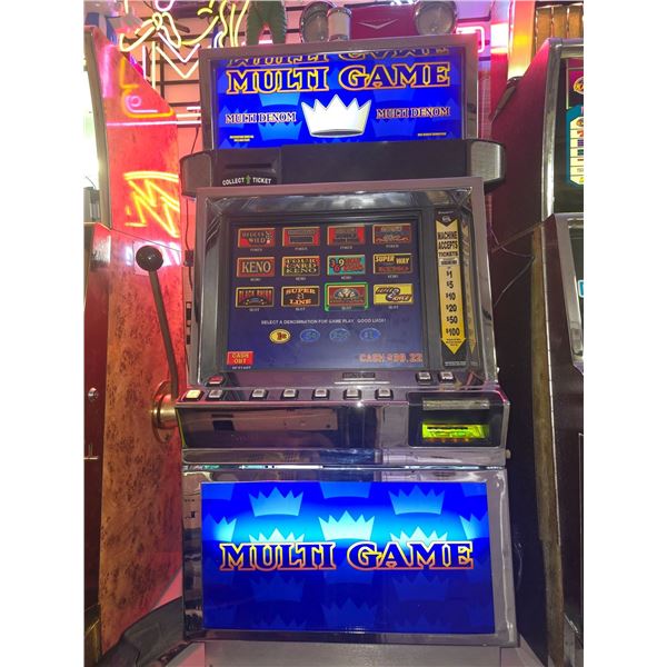 COMPLETE WORKING CONDITION 12 GAME SLOT MACHINE (TAKES BILLS)