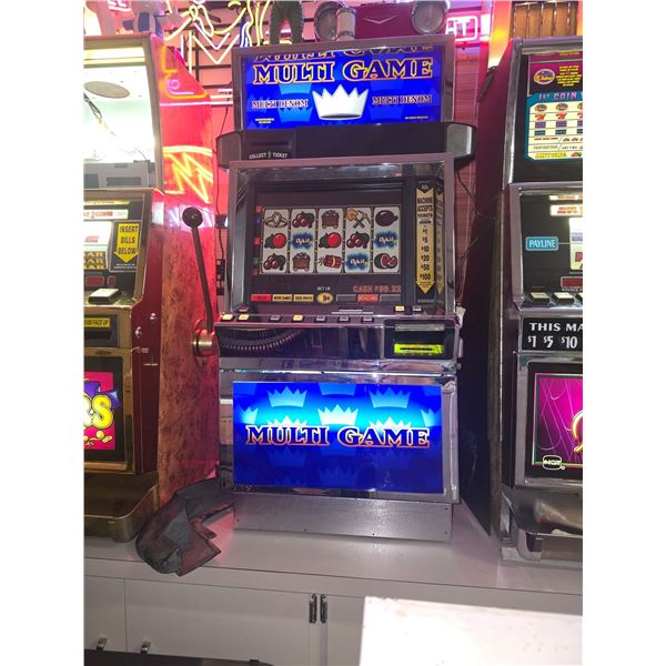 COMPLETE WORKING CONDITION 12 GAME SLOT MACHINE (TAKES BILLS)