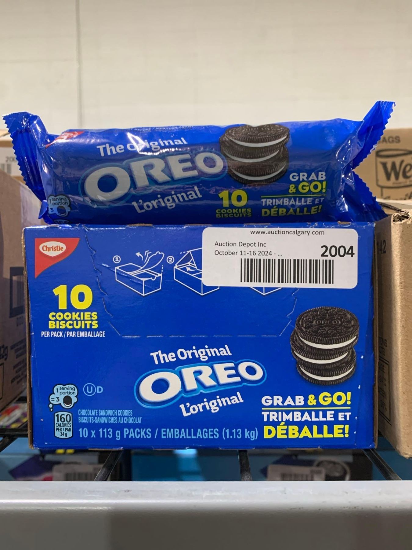 CASE LOT- Oreo Original Cookies Grab & Go 10 Pack x's 113g