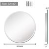 Image 2 : Fruduzz LED Mirror Model: IL-13-80, 32 Inch Round Led Bathroom Mirror, Wall-Mounted Lighted Bathroom