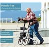 Image 2 : HFK-9210KDB-3 ELENKER® Upright Walker, Stand Up Folding Rollator Walker Back Erect Rolling Mobility 