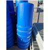 Image 3 : Lot of 6 Blue Rain Barrels - with Sealing Lids, 28" Tall x 21" Diameter - Not Drilled for Tap