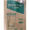 Image 2 : Comfy Package Plastic Cups With Lids 20oz x 100