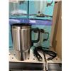 Image 2 : Lot of 4 Heated Travel Mugs Stainless Steel with Car Adapter