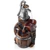 Image 1 : Alpine Corporation WCT688 Outdoor Floor Tiered Rustic Barrel and Pump Water Fountain, Old-Fashioned 