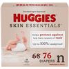 Image 1 : Huggies Size Newborn Diapers, Skin Essentials Baby Diapers, Size Newborn (6-9 lbs), 76 Count