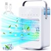 Image 1 : Air Conditioner, Portable Air Conditioner Cooler Mini Cooling Fan with 7 Color Light, 2 Spray, Timer