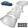 Image 1 : Spurtar Tesla Model Y 8PCS Camping Privacy Curtains - Car Sun Shade Windshield, Car Window Shade wit