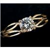 Image 3 : 10K Yellow Gold Lab Diamond (0.43Ct, Vs1,F) Ring (~Size 4.5) (~weight 1.45g), Made in Canada, Apprai