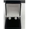 Image 1 : 2.00 CT TW GRA CERTIFIED MOISSANITE VVS D COLOR SET IN STERLING SILVER EARRINGS RETAIL VALUE $1,425.
